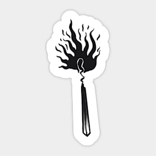 on fire Sticker